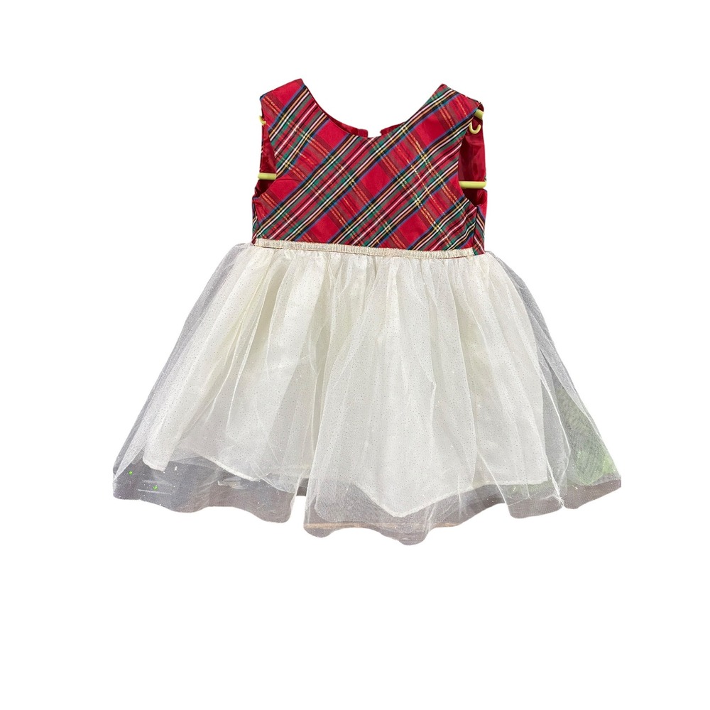 Blueberi Boulevard Girls 3T Red Plaid Tulle Holiday Christmas Party Dress